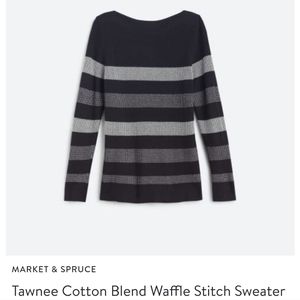 Market & Spruce Tawnee waffle knit sweater